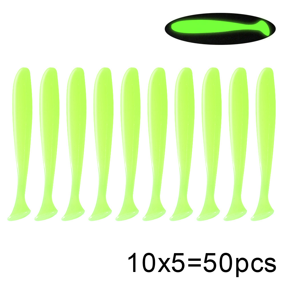 QXO 50 шт./лот, мягкая приманк – обзор и цена Fishing Lure Soft Plastic