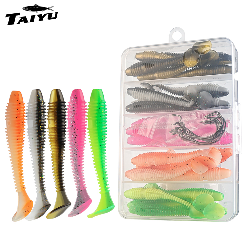 TAIYU Набор из 25/35 мягких ры – обзор и цена Fishing Lure Soft Plastic