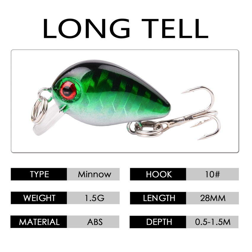 30 мм 2g Crazy воблер мини Top – обзор и цена Fishing Lure Crankbait
